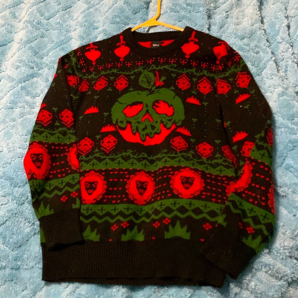 Disney poison apple ugly Xmas sweater
